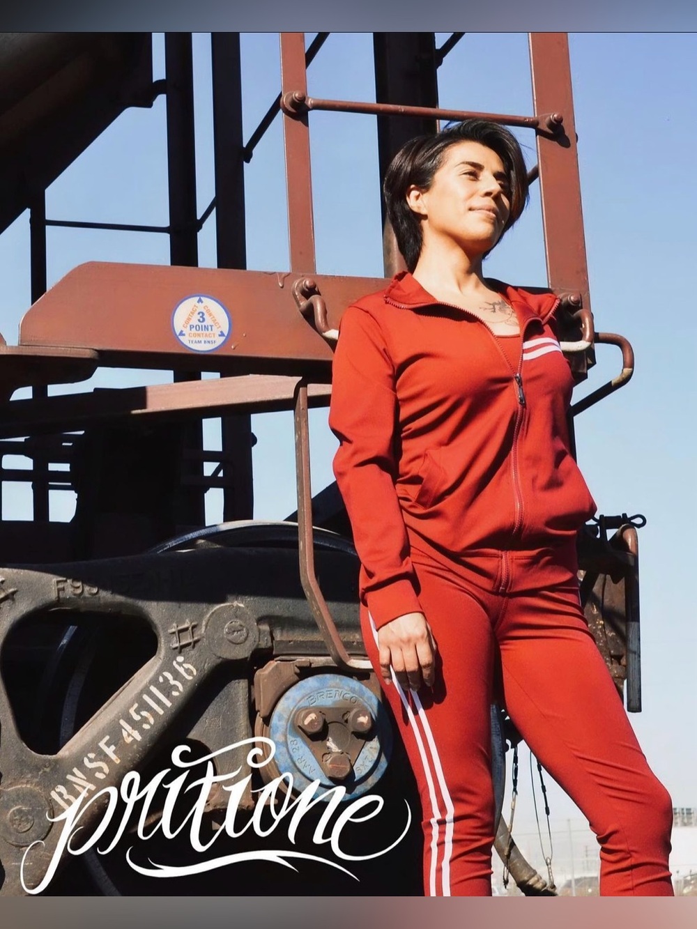 Women's Red Track Jacket & Jogger Set